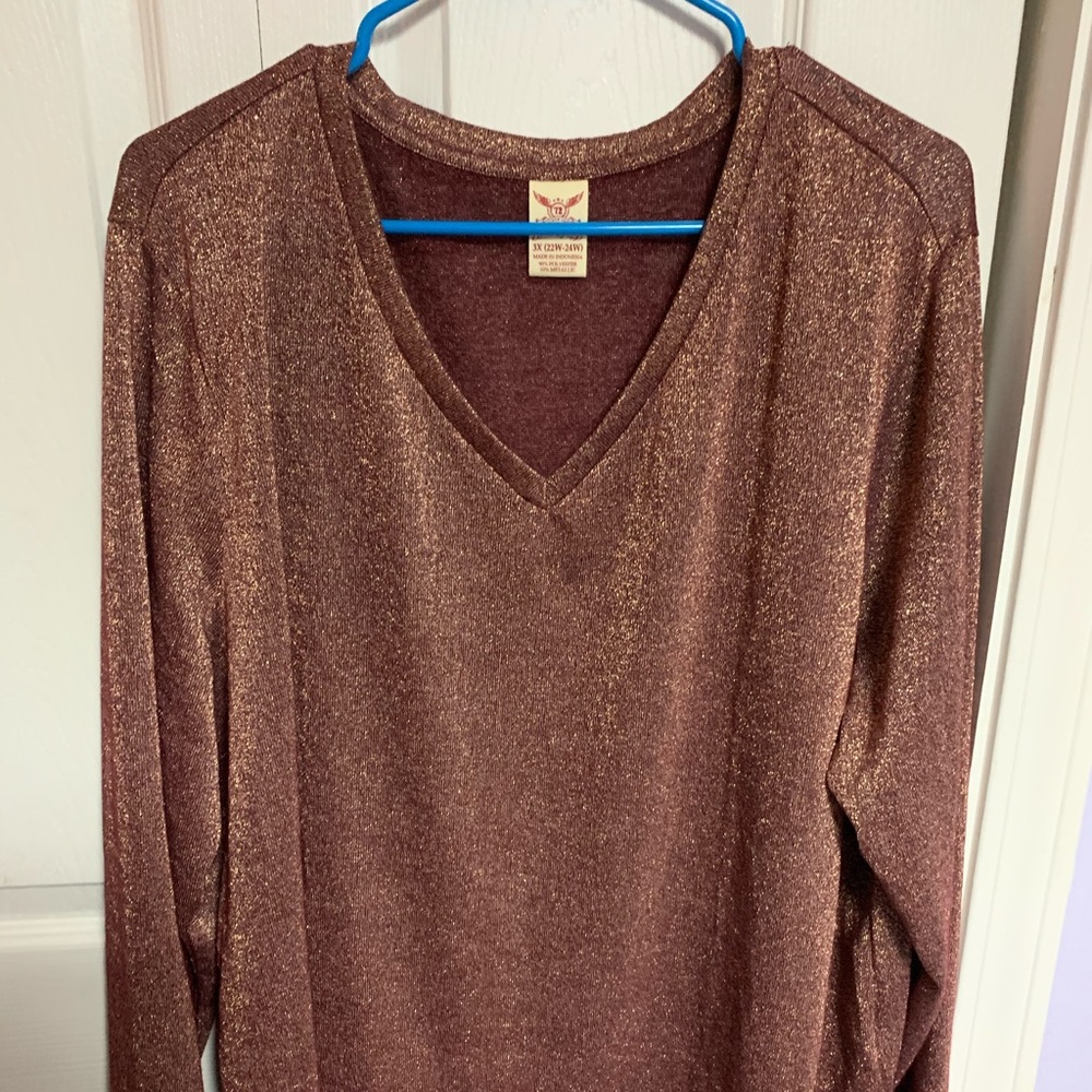Faded Glory metallic long sleeved top